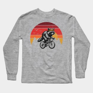 Cycling Raccoon Long Sleeve T-Shirt